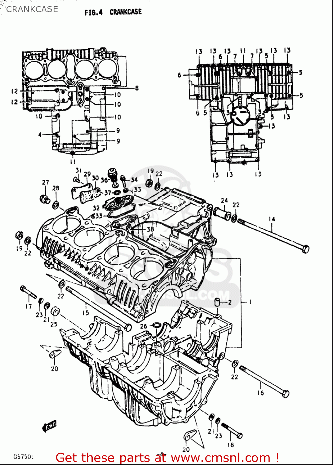 CRANKCASE GS750L 1979 (N) USA (E03)