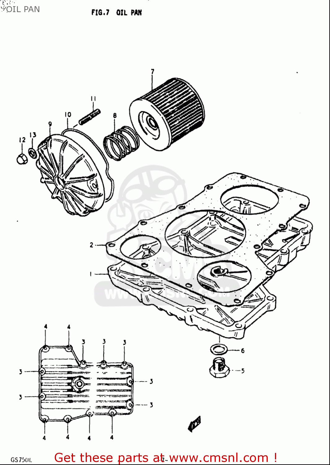 OIL PAN GS750L 1979 (N) USA (E03)