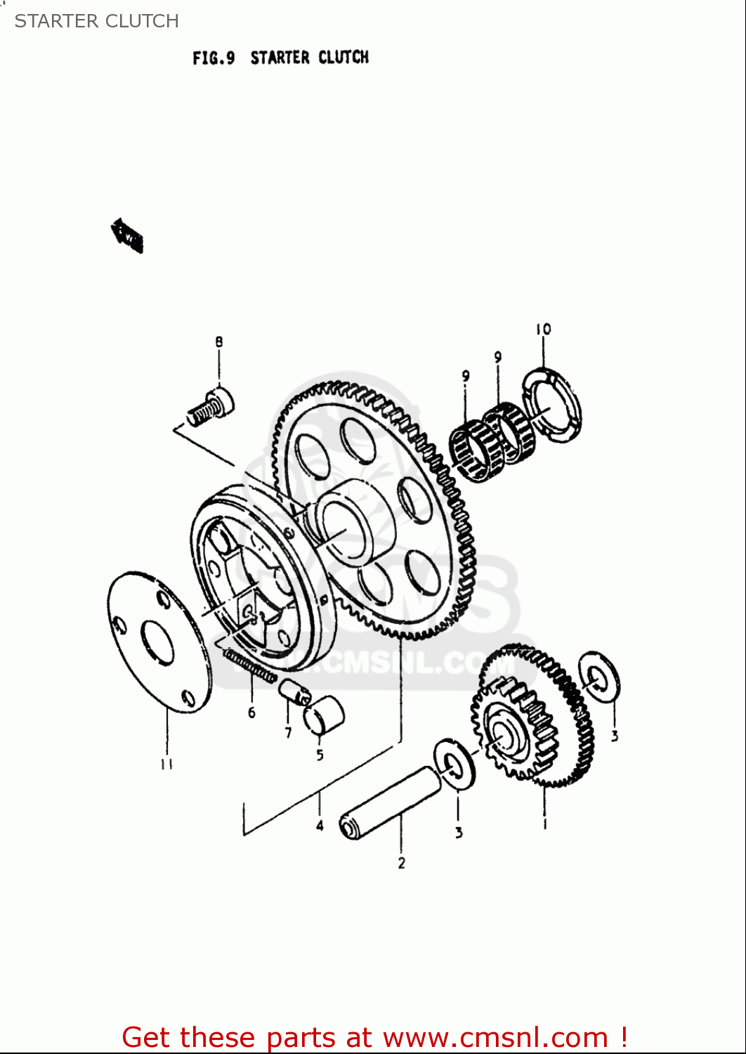 STARTER CLUTCH GS750L 1979 (N) USA (E03)