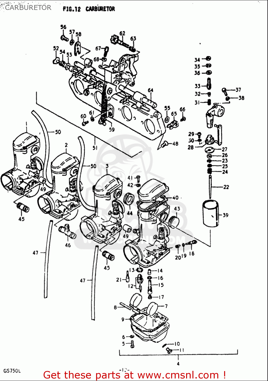 CARBURETOR GS750L 1979 (N) USA (E03)