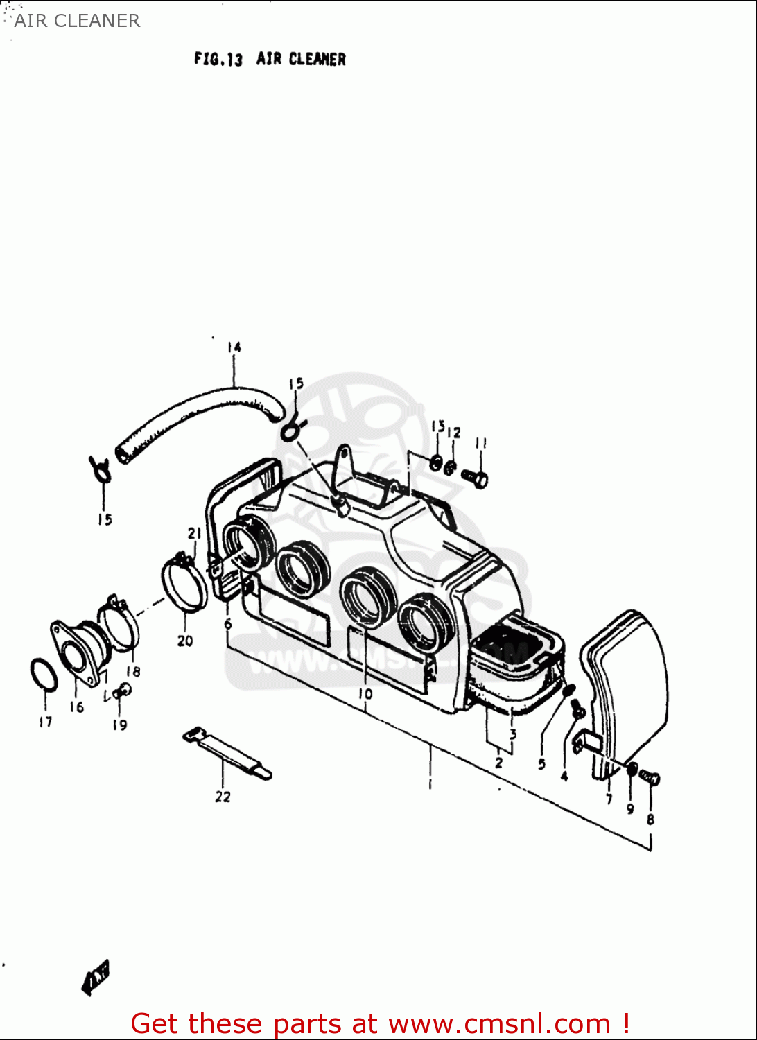 AIR CLEANER GS750L 1979 (N) USA (E03)
