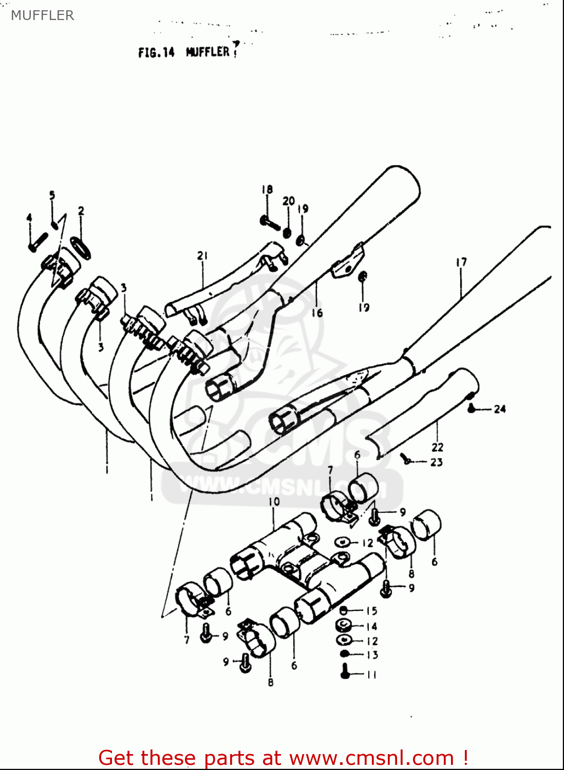 MUFFLER GS750L 1979 (N) USA (E03)