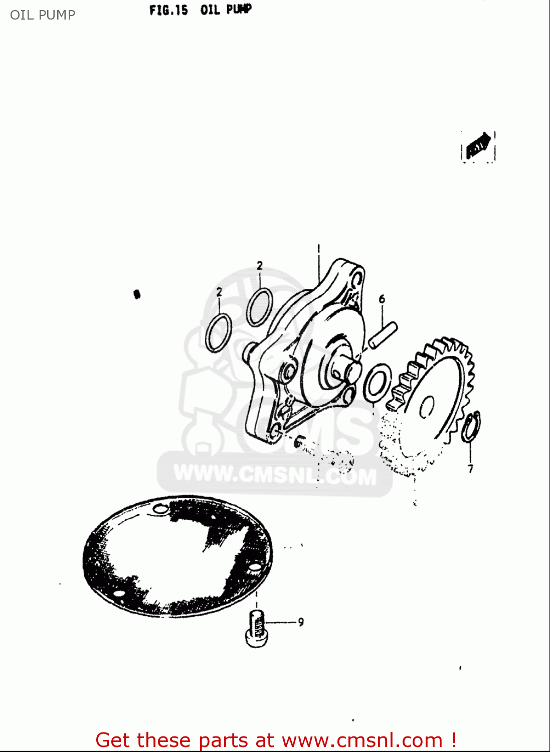 OIL PUMP GS750L 1979 (N) USA (E03)