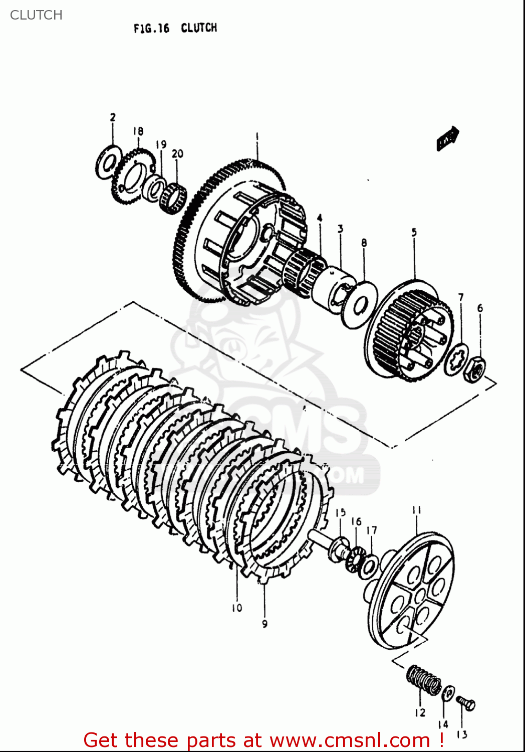 CLUTCH GS750L 1979 (N) USA (E03)