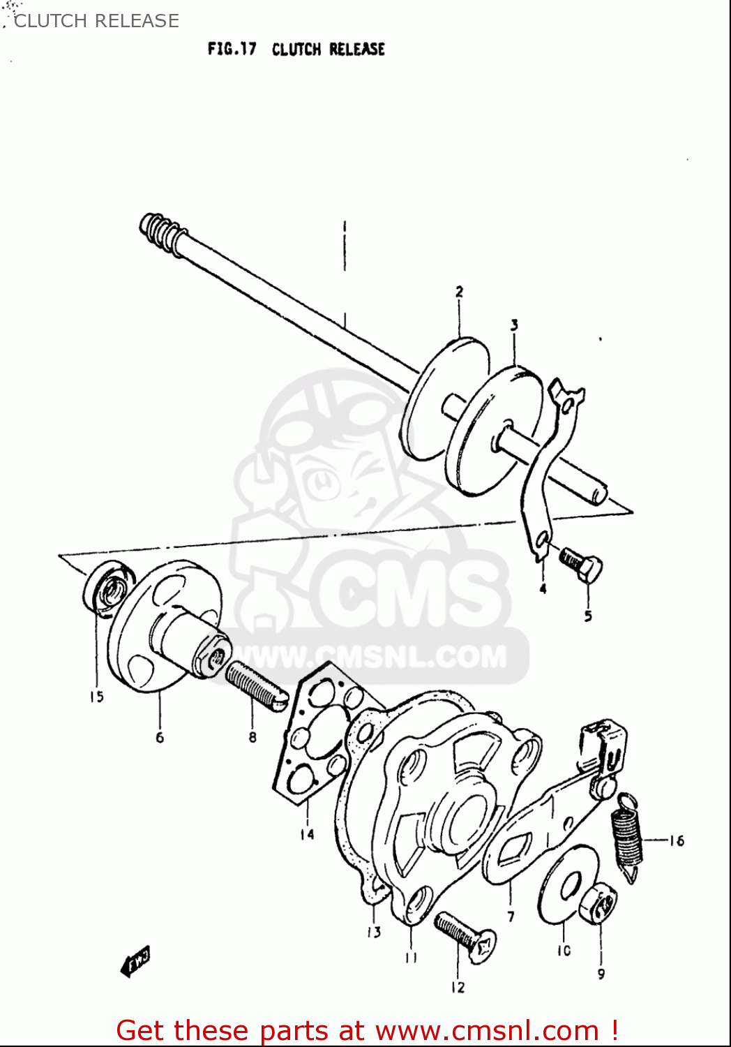 CLUTCH RELEASE GS750L 1979 (N) USA (E03)