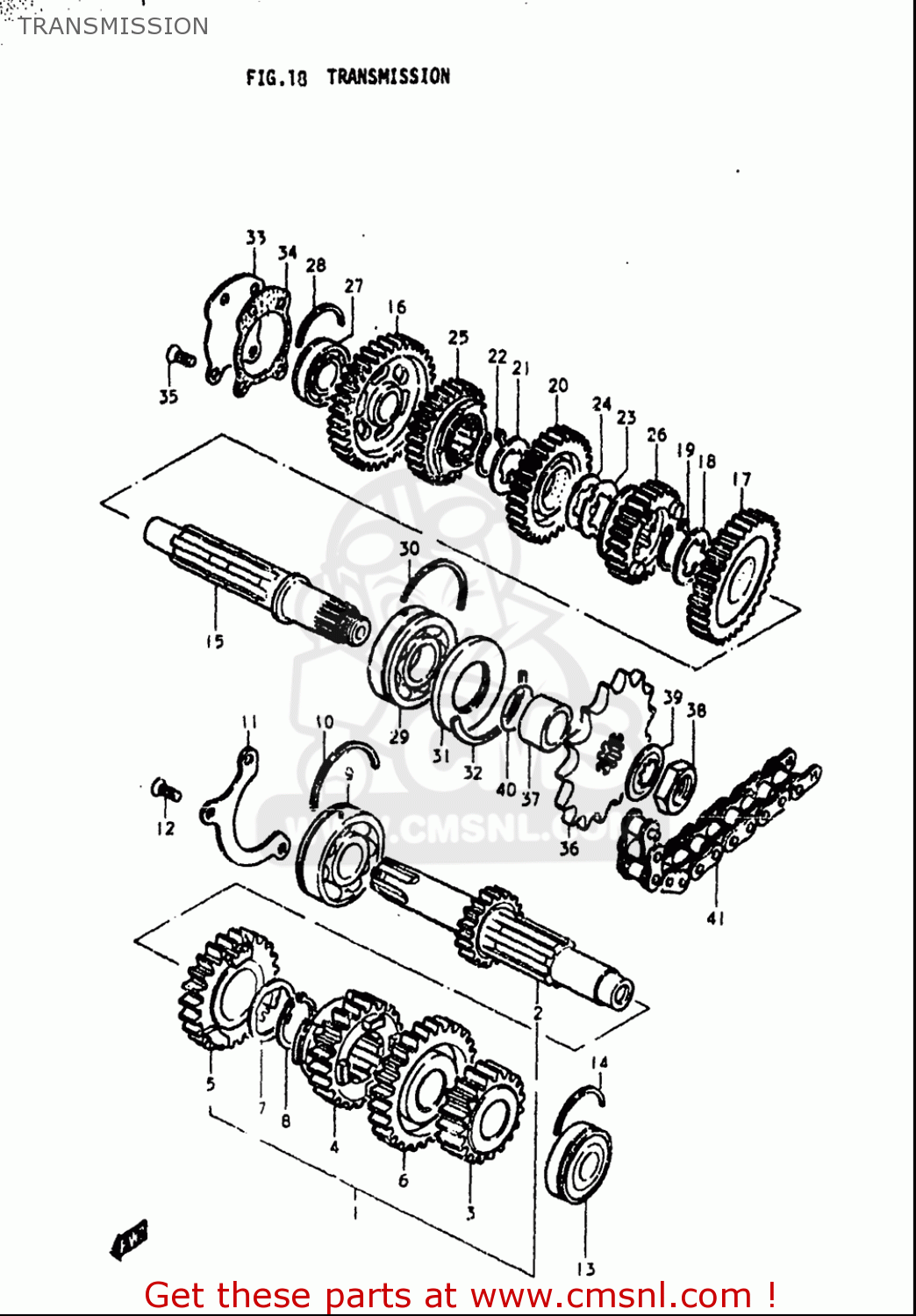 TRANSMISSION GS750L 1979 (N) USA (E03)