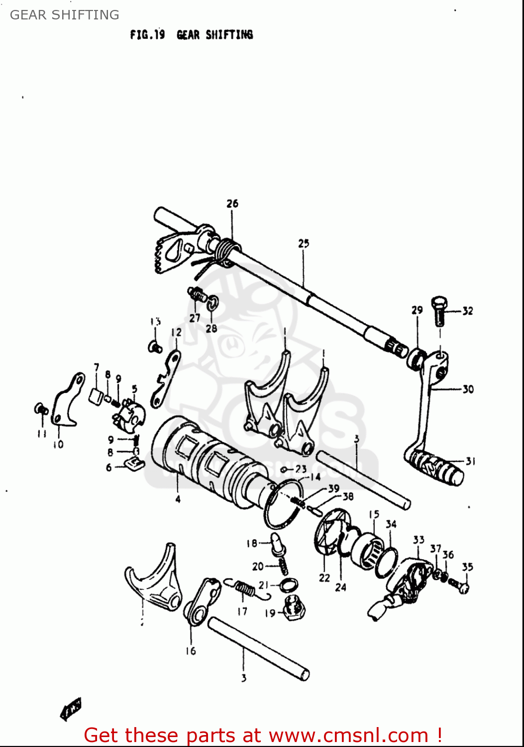GEAR SHIFTING GS750L 1979 (N) USA (E03)