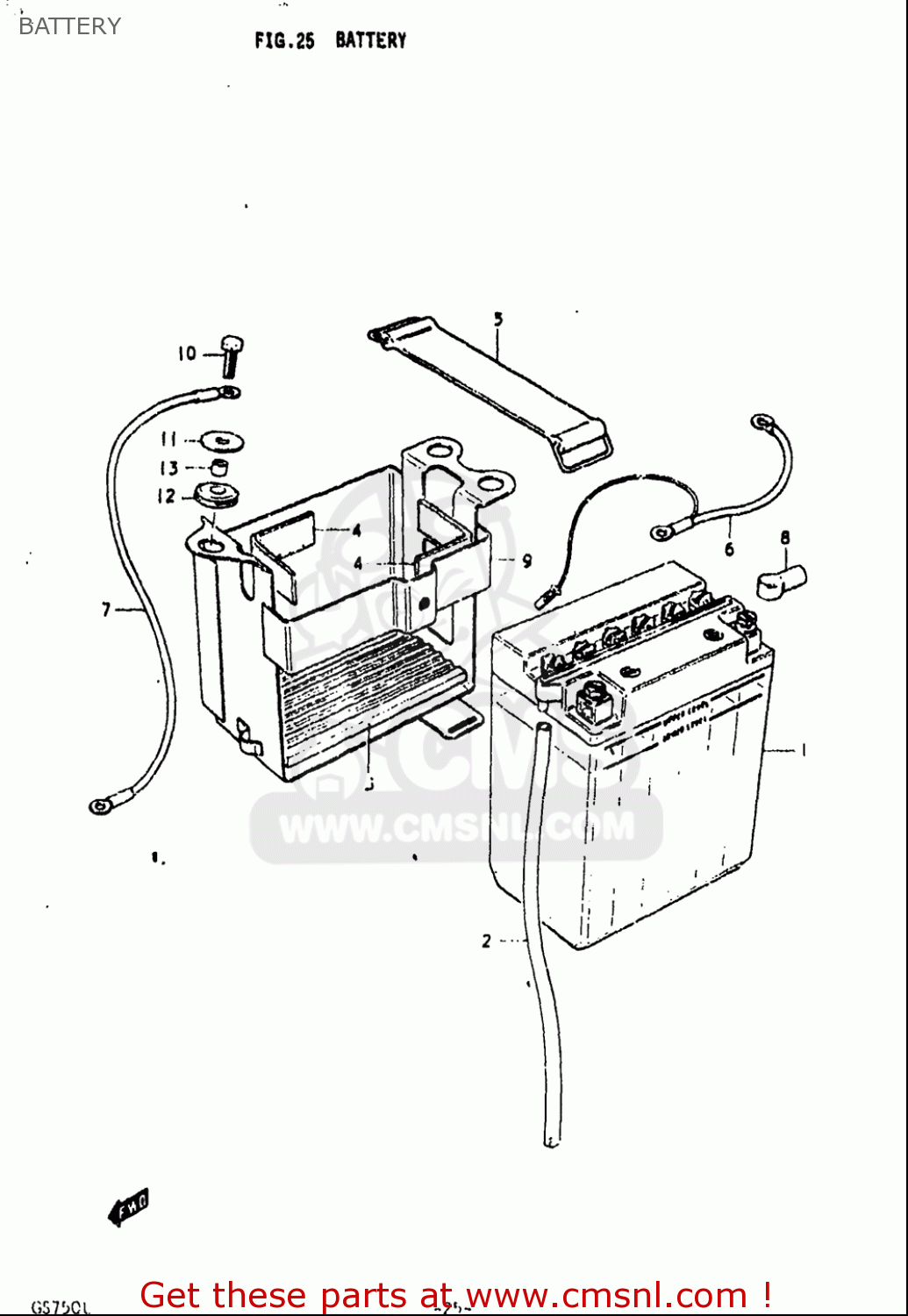 BATTERY GS750L 1979 (N) USA (E03)