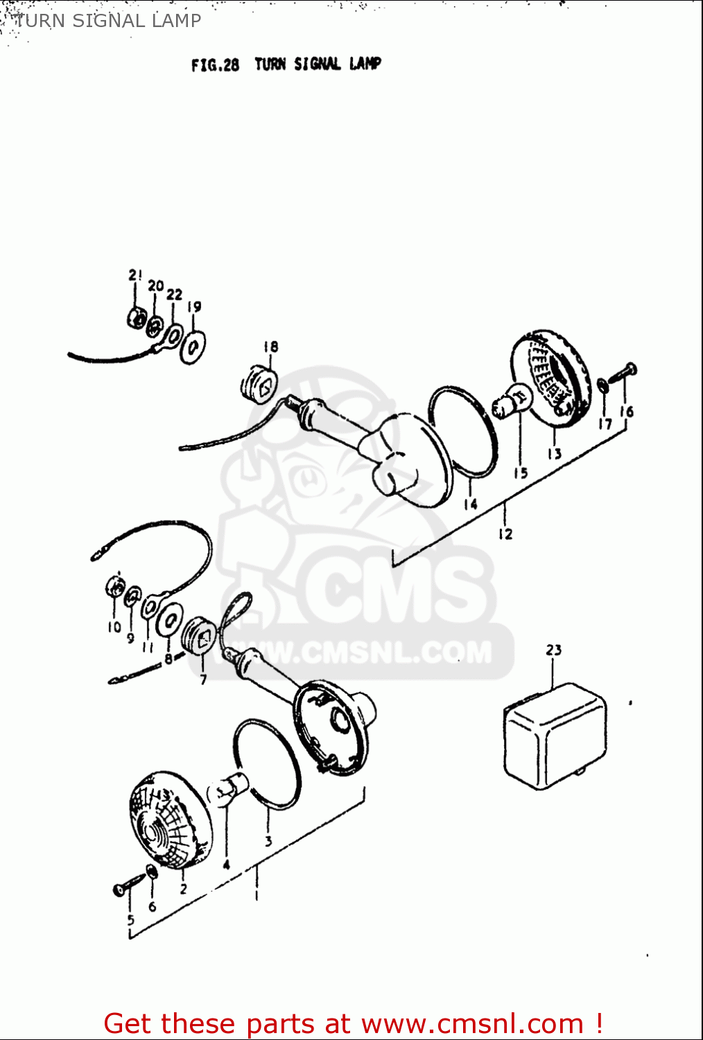TURN SIGNAL LAMP GS750L 1979 (N) USA (E03)