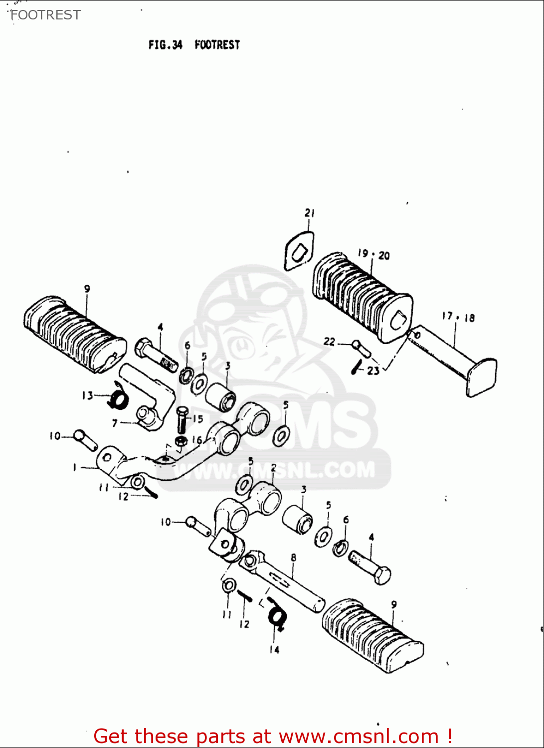 FOOTREST GS750L 1979 (N) USA (E03)