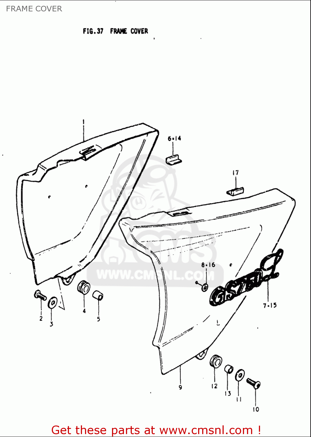 FRAME COVER GS750L 1979 (N) USA (E03)