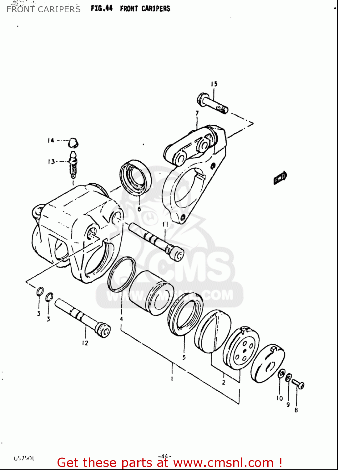 FRONT CARIPERS GS750L 1979 (N) USA (E03)