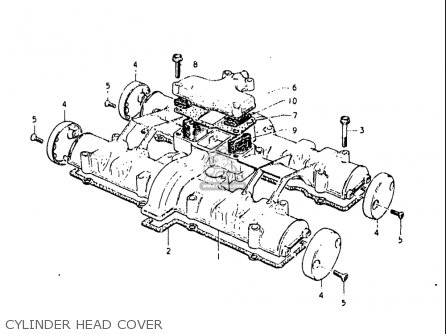 CYLINDER HEAD COVER - GS750L 1979 (N) USA (E03)