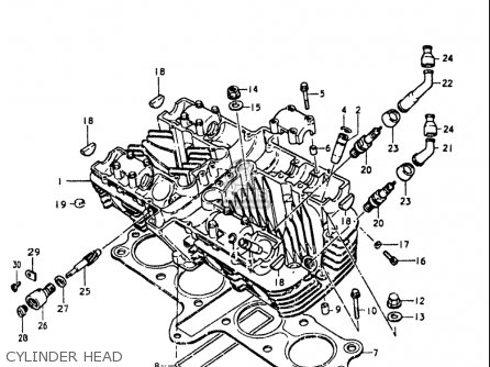 CYLINDER HEAD - GS750L 1979 (N) USA (E03)