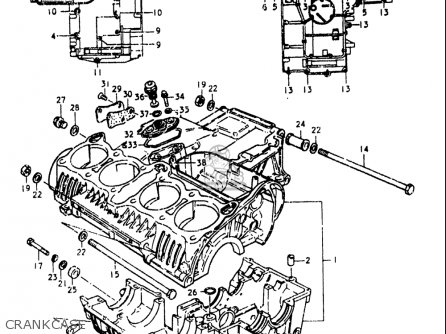 CRANKCASE - GS750L 1979 (N) USA (E03)