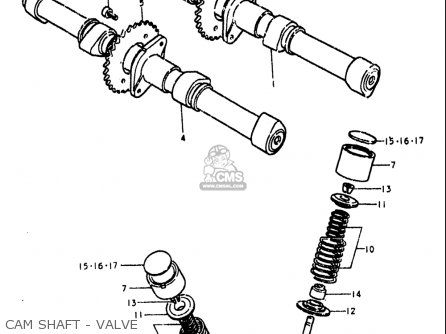 CAM SHAFT - VALVE - GS750L 1979 (N) USA (E03)