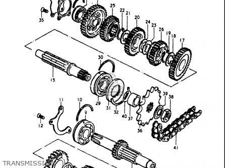 TRANSMISSION - GS750L 1979 (N) USA (E03)