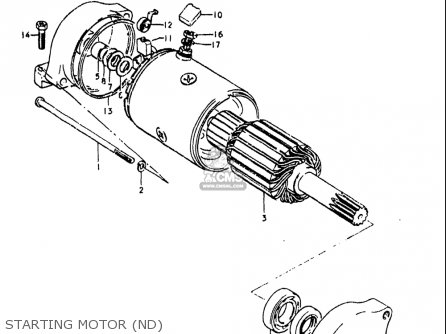 STARTING MOTOR (ND) - GS750L 1979 (N) USA (E03)