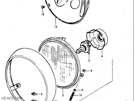 HEADLAMP - GS750L 1979 (N) USA (E03)