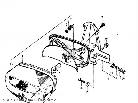 REAR COMBINATION LAMP - GS750L 1979 (N) USA (E03)