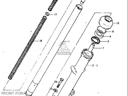 FRONT FORK - GS750L 1979 (N) USA (E03)