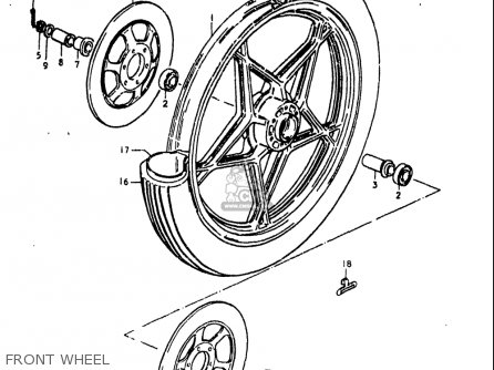FRONT WHEEL - GS750L 1979 (N) USA (E03)