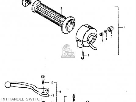 RH HANDLE SWITCH - GS750L 1979 (N) USA (E03)