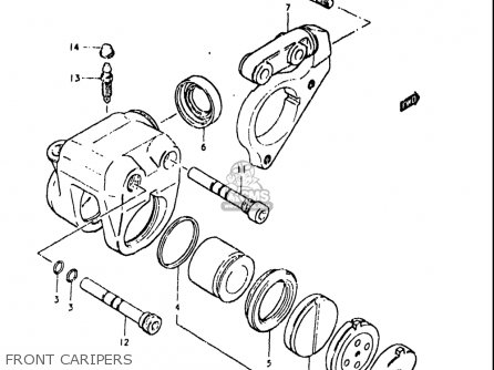 FRONT CARIPERS - GS750L 1979 (N) USA (E03)