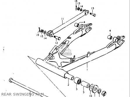 REAR SWINGING ARM - GS750L 1979 (N) USA (E03)