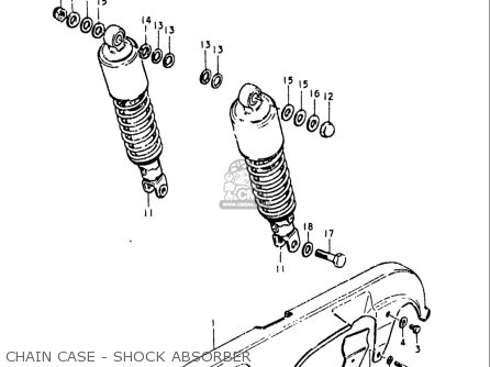 CHAIN CASE - SHOCK ABSORBER - GS750L 1979 (N) USA (E03)