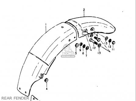 REAR FENDER - GS750L 1979 (N) USA (E03)