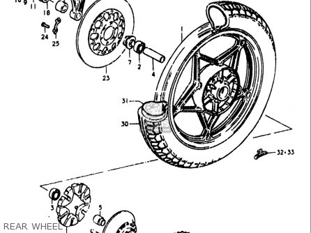 REAR WHEEL - GS750L 1979 (N) USA (E03)