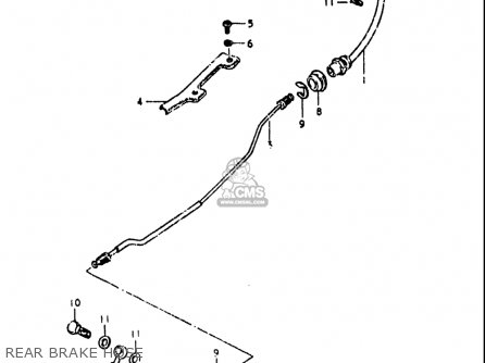 REAR BRAKE HOSE - GS750L 1979 (N) USA (E03)