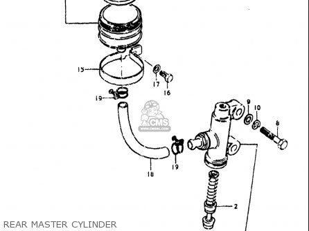 REAR MASTER CYLINDER - GS750L 1979 (N) USA (E03)