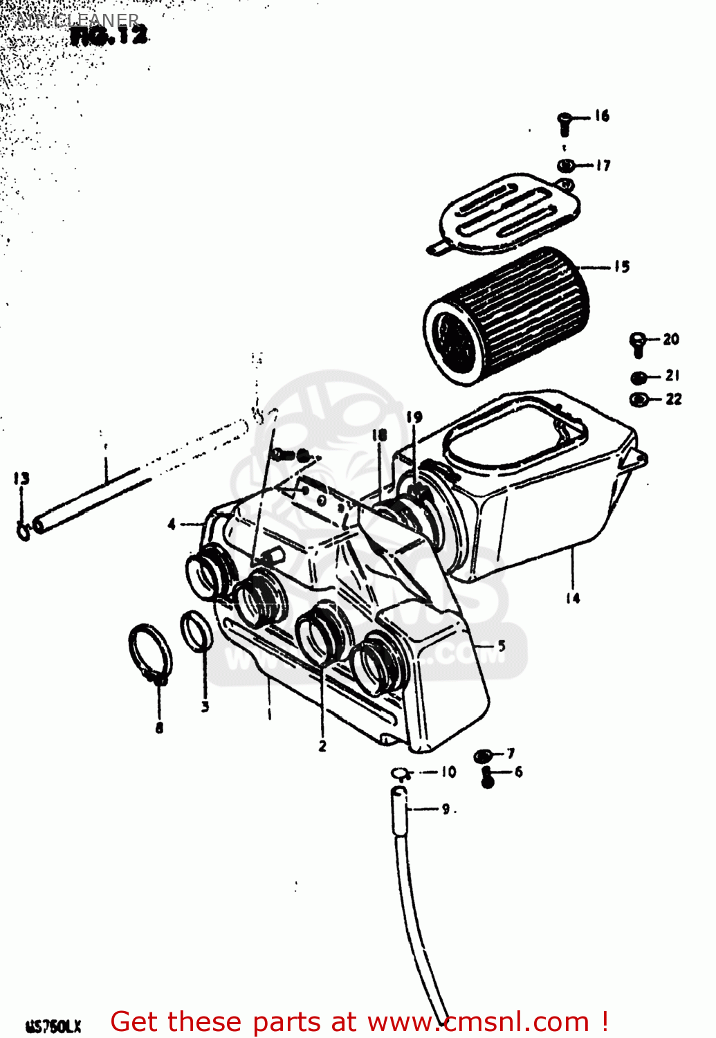 AIR CLEANER GS750L 1980 (T) USA (E03)