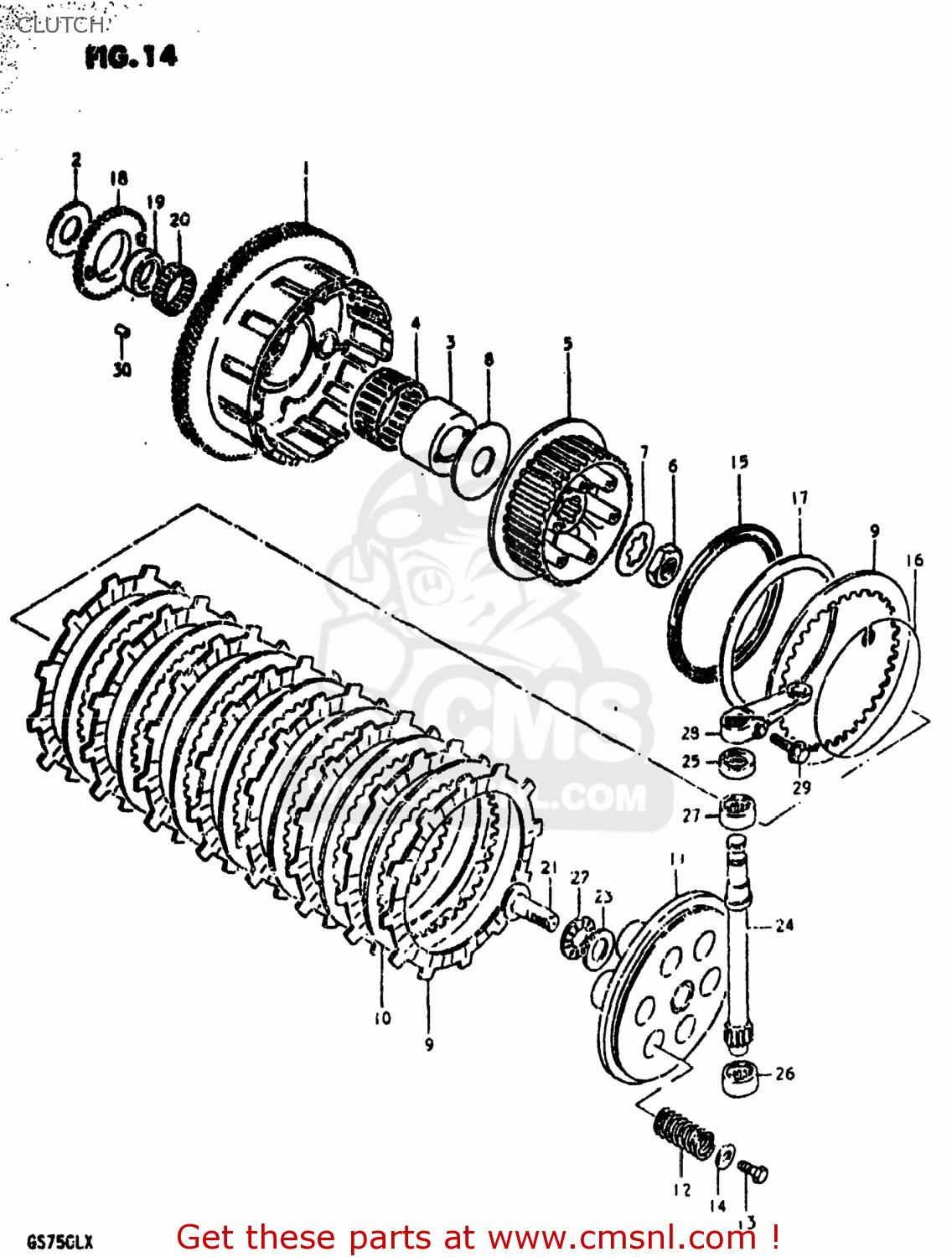 CLUTCH GS750L 1980 (T) USA (E03)
