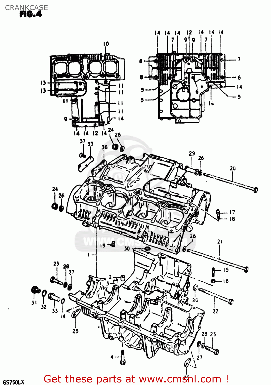 CRANKCASE GS750L 1980 (T) USA (E03)