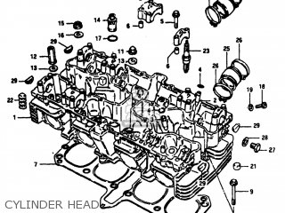 CYLINDER HEAD - GS750L 1980 (T) USA (E03)