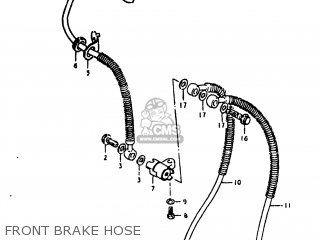 FRONT BRAKE HOSE - GS750L 1980 (T) USA (E03)