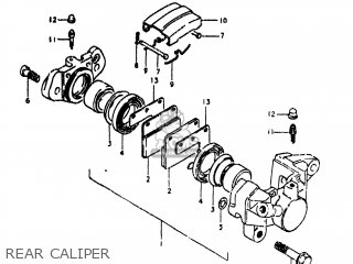 REAR CALIPER - GS750L 1980 (T) USA (E03)