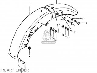 REAR FENDER - GS750L 1980 (T) USA (E03)