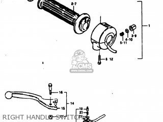 RIGHT HANDLE SWITCH - GS750L 1980 (T) USA (E03)