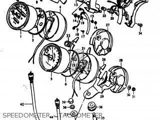 SPEEDOMETER - TACHOMETER - GS750L 1980 (T) USA (E03)