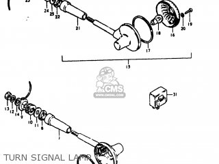 TURN SIGNAL LAMP - GS750L 1980 (T) USA (E03)