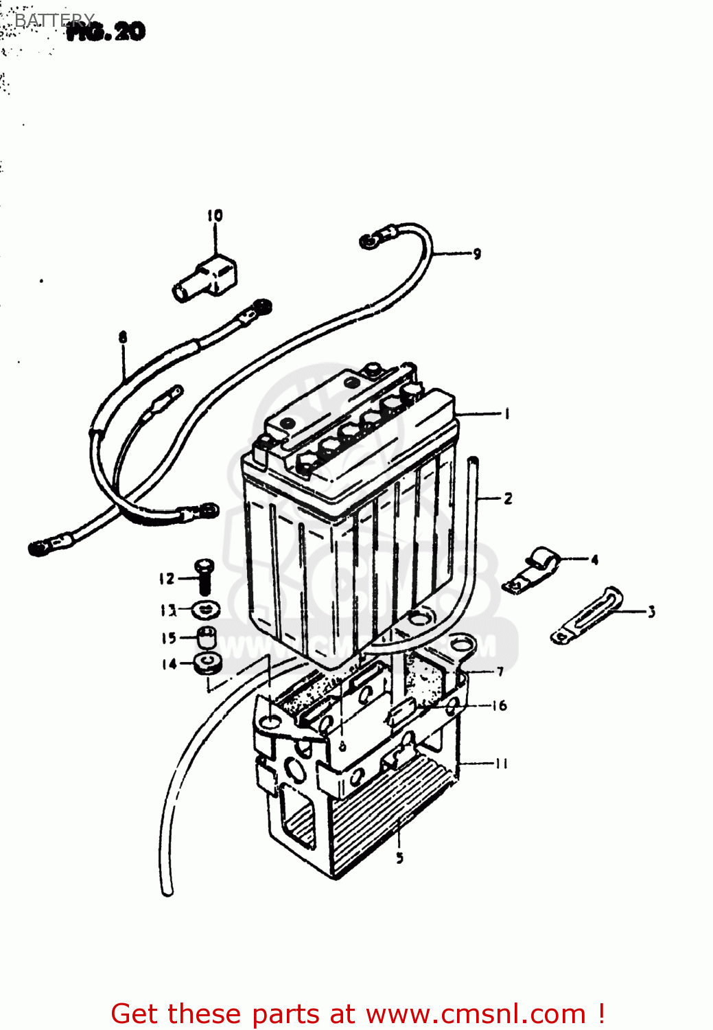 BATTERY GS750L 1981 (X) USA (E03)