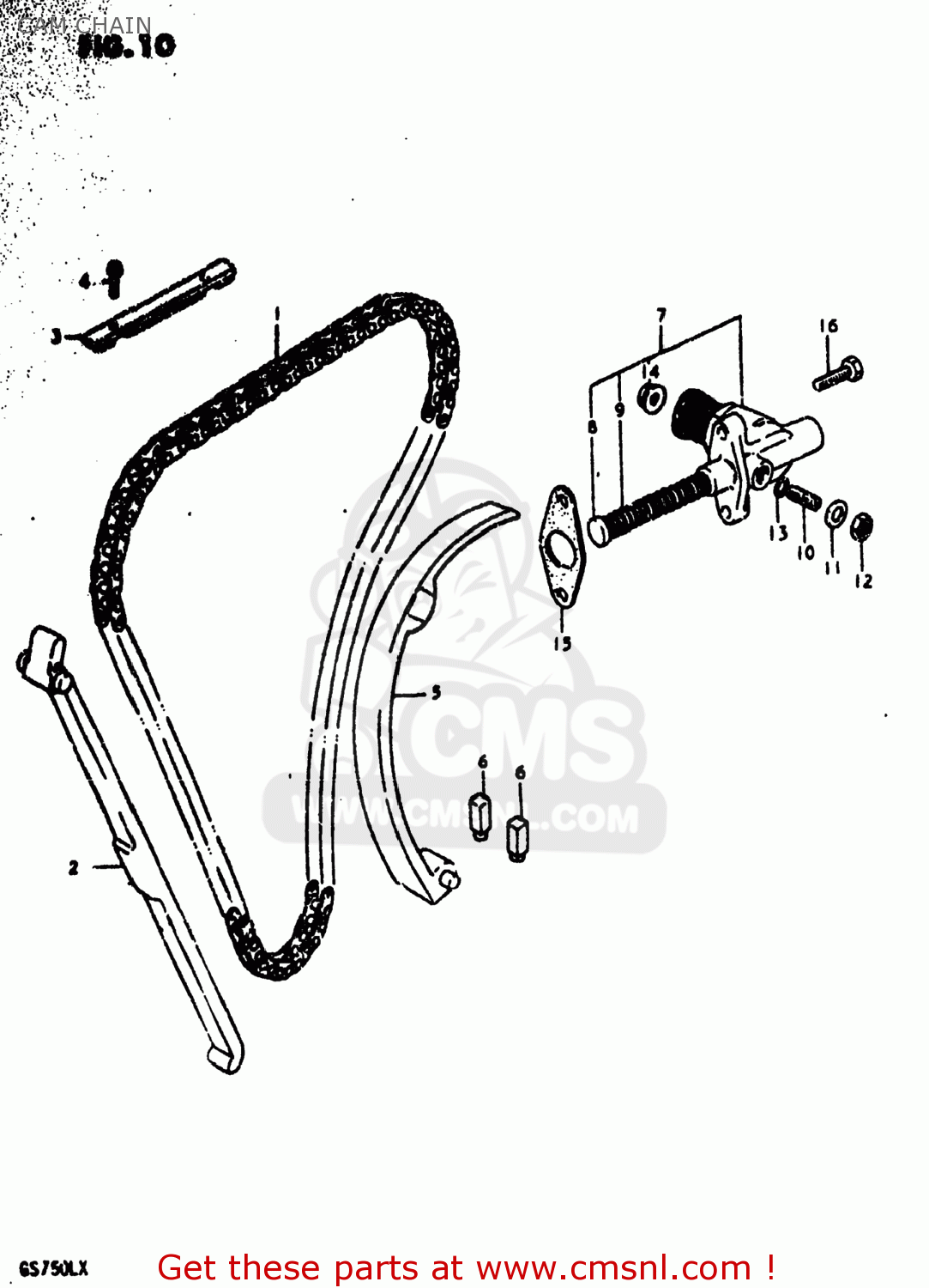 CAM CHAIN GS750L 1981 (X) USA (E03)