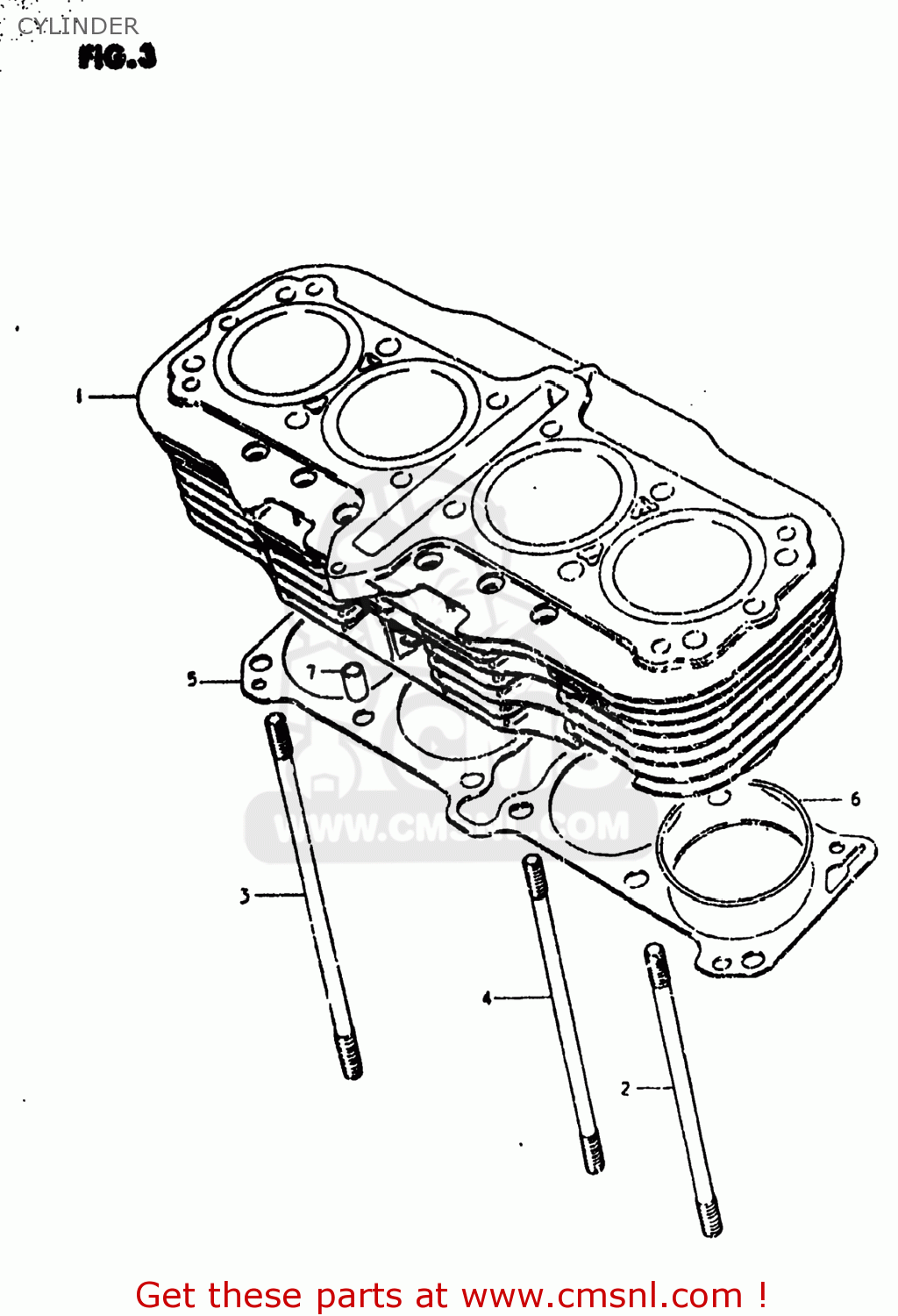 CYLINDER GS750L 1981 (X) USA (E03)