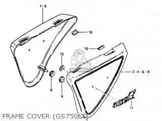 FRAME COVER (GS750LT) - GS750L 1981 (X) USA (E03)