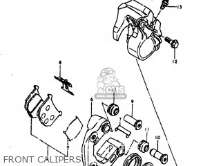 FRONT CALIPERS - GS750L 1981 (X) USA (E03)