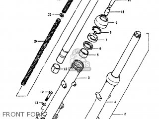 FRONT FORK - GS750L 1981 (X) USA (E03)